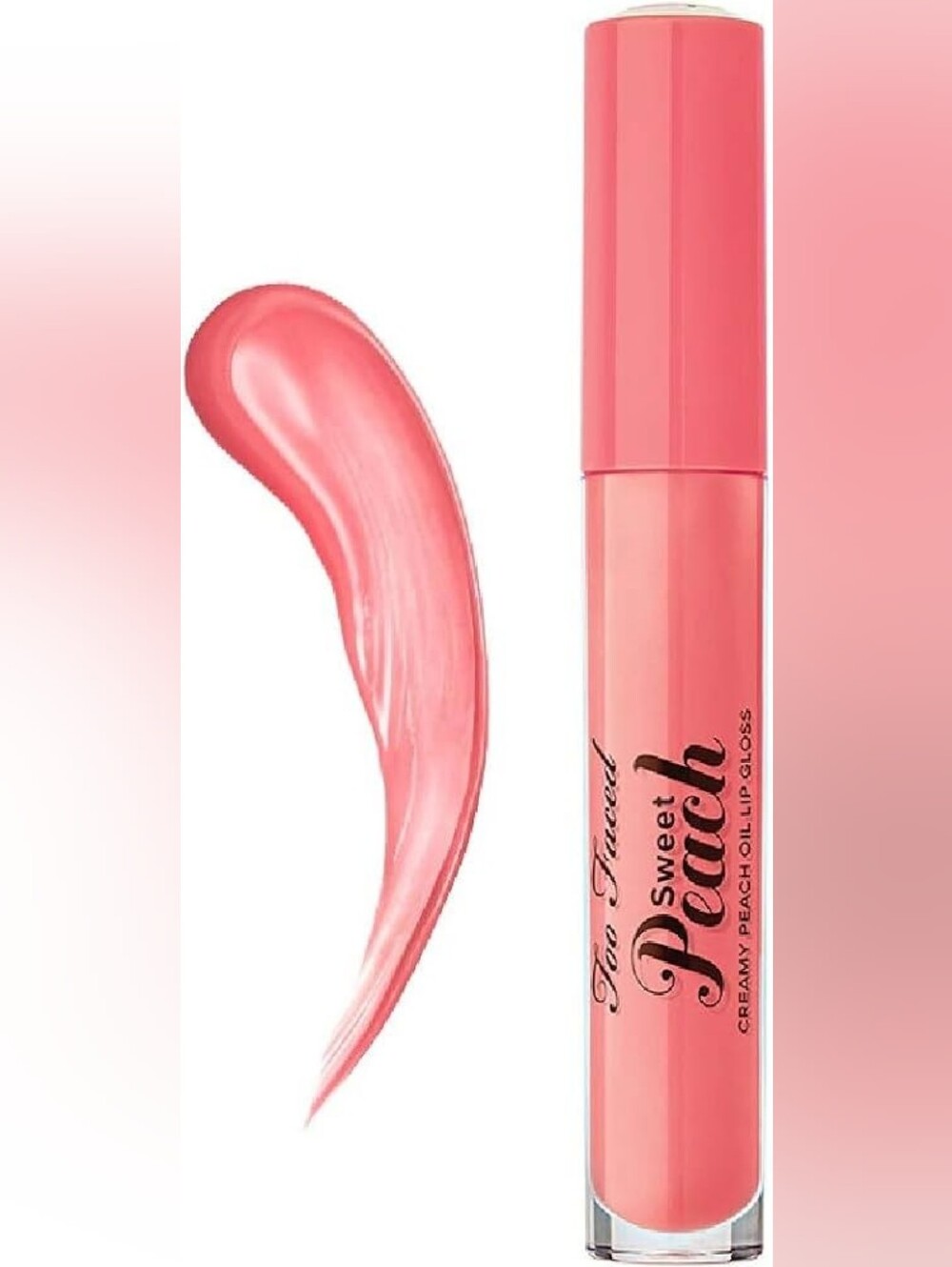 Too Faced Lip Injection Sweet Peach Creamy Peach Oil Lip Gloss Peach, Please!